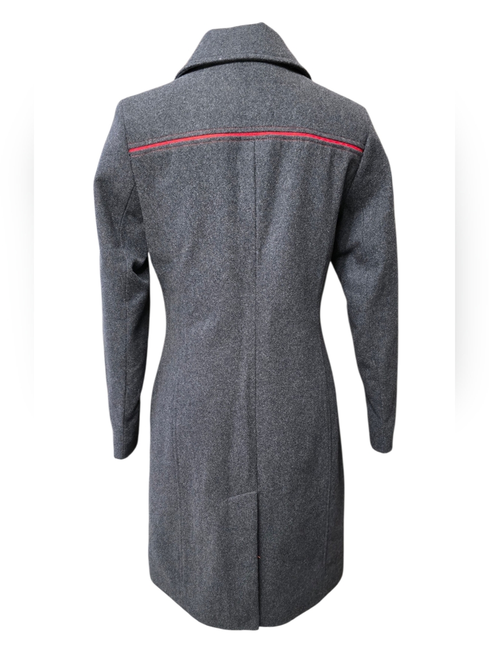 Classic Dark Gray Wool Blend Women's Coat Suze 4RG - Picture 3 of 13